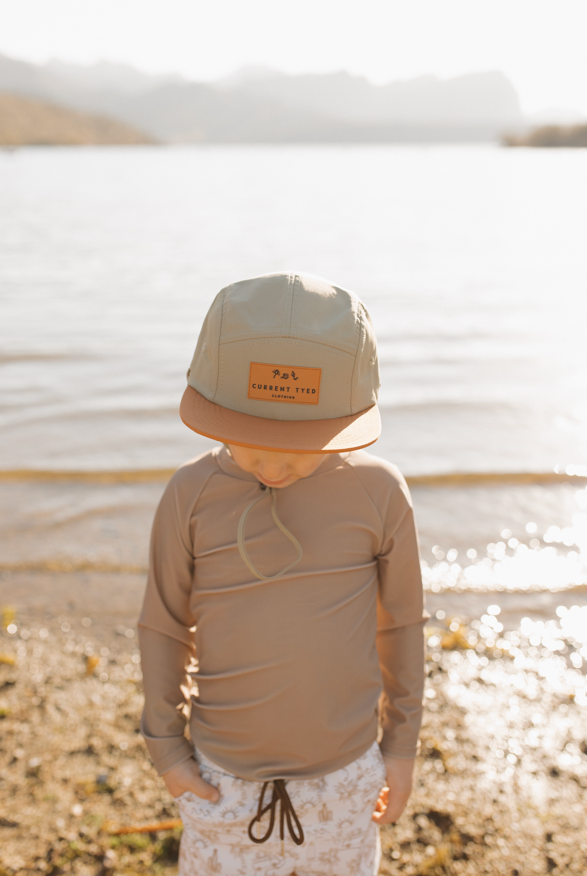 5 Panel Waterproof Snapback Hat | Earth Tone Colour Block