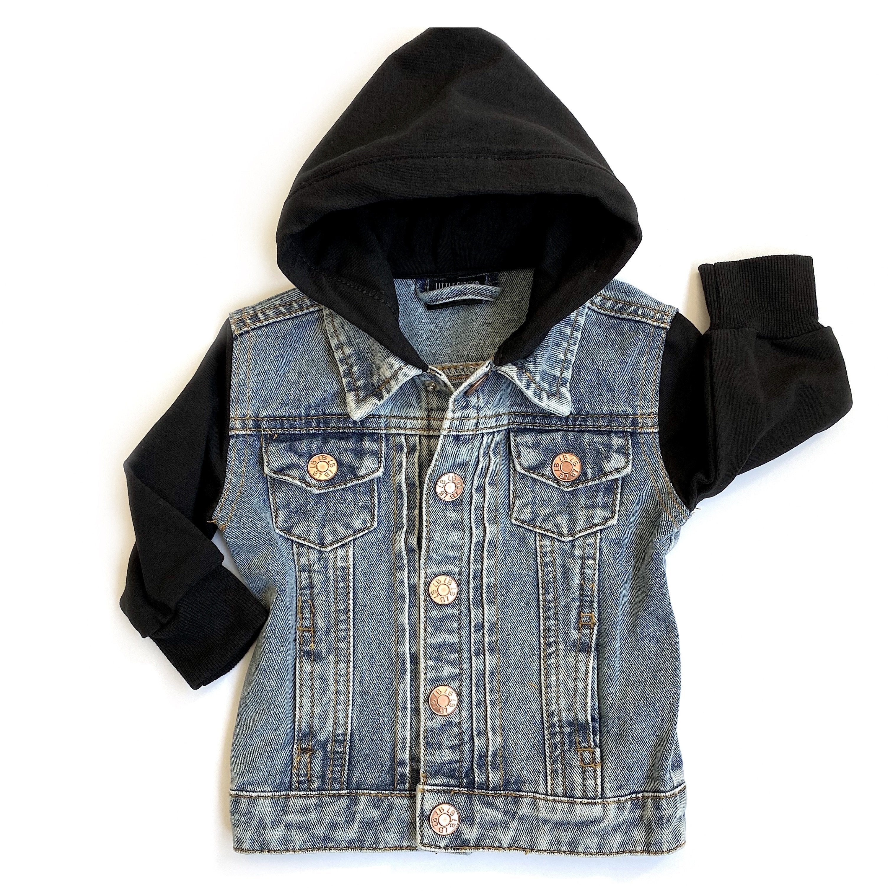 Kids black denim jacket sale